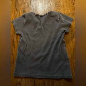 Blue cropped baby tee don’t know size. I think it’s from American eagle not sure